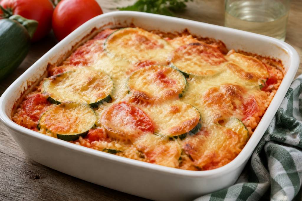 Gratin riz courgette tomate facile et savoureux Gratin riz courgette tomate facile et savoureux