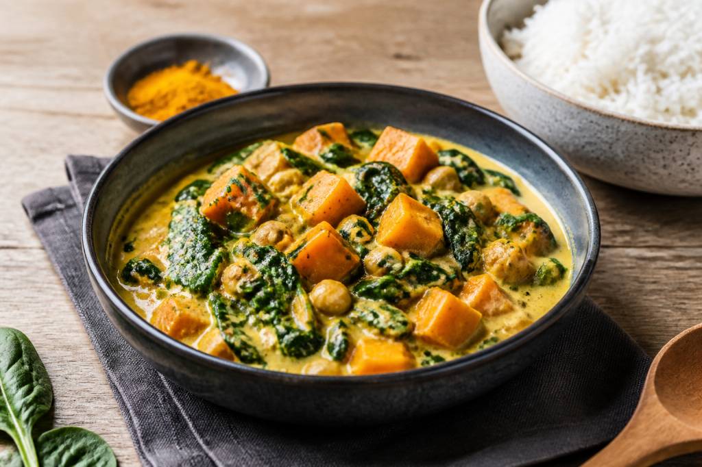 Curry patate douce épinard : recette savoureuse et facile à préparer Curry patate douce épinard : recette savoureuse et facile à préparer