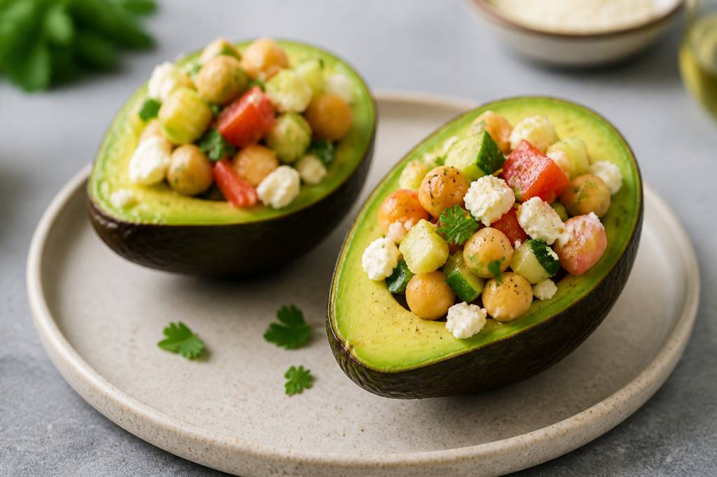 Avocat farci vegetarien : recette facile et savoureuse Avocat farci vegetarien : recette facile et savoureuse